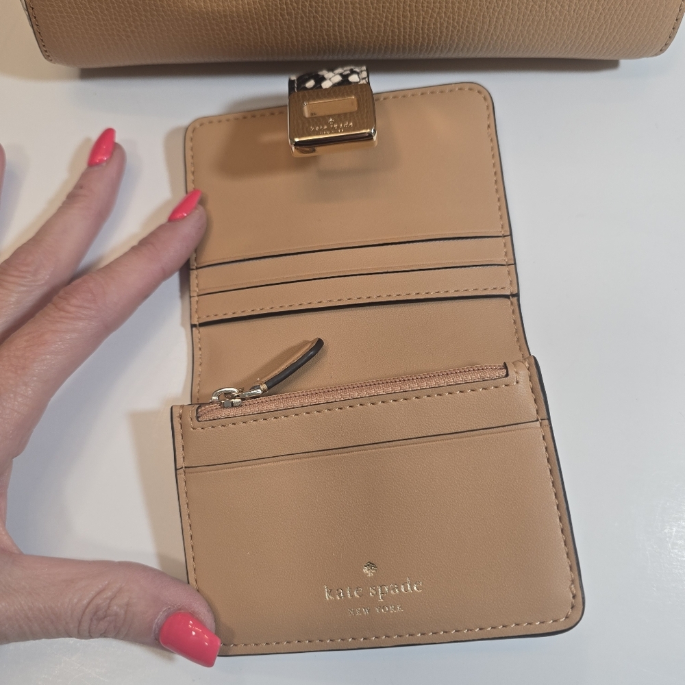 Kate Spade New York Phoebe Snake Embossed Crossbody Satchel &‎ Matching Wallet - Picture 13 of 15